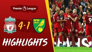 Liverpool vs Norwich City  Reds net four to kickoff the Premier League season [upl. by Salter]