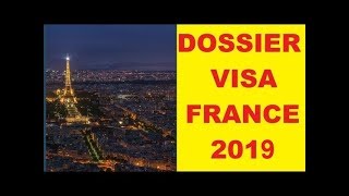 DOSSIER VISA FRANCE TOURISTIQUE 2019 [upl. by Annahsirhc]