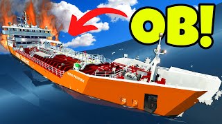 Oil Tanker Ship Sinks in a Whirlpool Natural Disaster in the Stormworks Multiplayer [upl. by Ahsieka620]