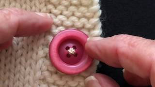 Adding a Button or Buttons to Your Knitting [upl. by Uok]