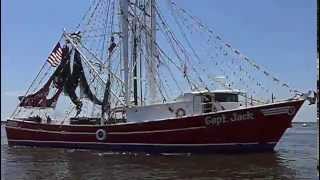 quotCaptain Jackquot Shrimp Boat at the Shrimp Festival 2015 Fernandina Beach Florida [upl. by Ttimme709]