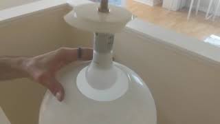 How to change pendant light  Progress Lighting 4401 4402 4403 or 4406 Opal Cased Globe [upl. by Soble483]