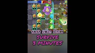 SHRINKING VIOLET IN ARENA SURVIVE FOR 3 MINUTES PLANTS VS ZOMBIES SPEEDRUN [upl. by Modeerf]