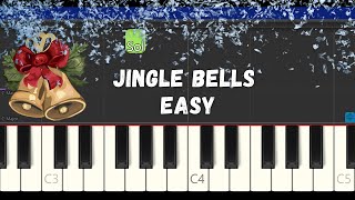 Jingle Bells 🔔  Easy Piano Tutorial  sheets christmas [upl. by Ybbed]