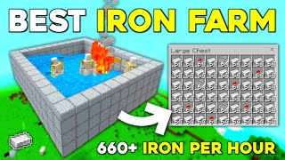 EASIEST Iron Farm Tutorial in Minecraft Bedrock 121 [upl. by Ayana]