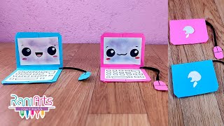 DIY  ORIGAMI LAPTOP  Haz mini computadoras de papel [upl. by Pacificia]