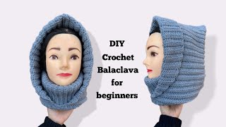 DIY Crochet Balaclava  Turtleneck Hoodie Pattern  အနွေးခေါင်းဆောင်း လည်ပိတ်ပါ ဦးထုပ်ထိုးနည်း [upl. by Brosy]