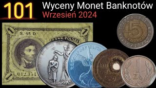 101 Wyceny Monet Banknotów Destruktów Wrzesień 2024 [upl. by Millburn]