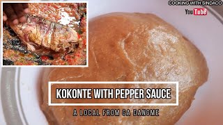 Kokonte with Hot Pepper  Traditional Cooking Recipe [upl. by Adnahsal843]