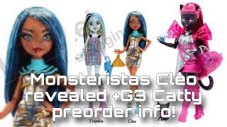 MONSTER HIGH NEWS NEW Budget Monsteristas Cleo revealed G3 Catty preorder info [upl. by Aline]