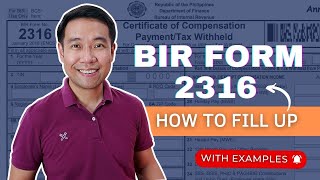 How to Fill Up BIR Form 2316 Individual Earning Purely Compensation Income [upl. by Tera211]