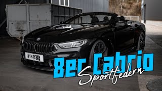 BMW M850i xDrive Cabrio Typ G8C  Sportfedern ≡ HampR [upl. by Laundes330]