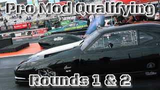 Pro Mod  Qualifying Rounds 1 amp 2  Snowbird Outlaw Nationals [upl. by Lorie718]