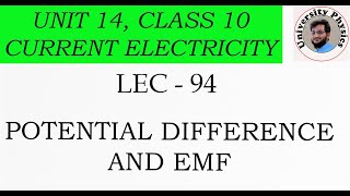 Potential difference  electromotive force  Potential difference and emf [upl. by Okire598]