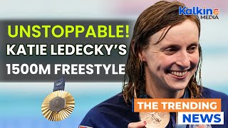 Katie Ledecky Wins Gold in 1500m Freestyle Sets New Olympic Record [upl. by Jillana]