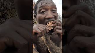 Its Lunch time See how Hadza bushmen survive by eating meat like carnivores hadzabetribe food [upl. by Robertson561]