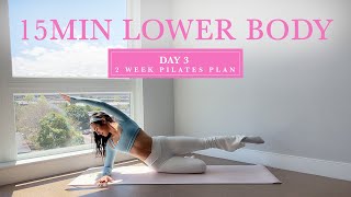 15MIN Lean Legs amp Round Booty Pilates  DAY 3  2 Week Pilates Challenge  madeleineabeid [upl. by Aehr]