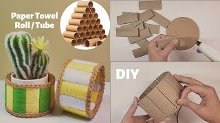 Easy DIY Paper Towel RollTube Crafts  DIY Home Decor [upl. by Nalyak]