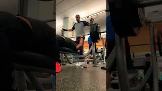 365lbs bench no spot 🦾 powerlifting improvement fit fitness gym workout motivation lifthard [upl. by Drida]