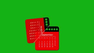 Calendar Green screen animation greenscreen animation motiongraphics [upl. by Frazer]