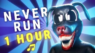 🎵 Cartoon Dog  Never Run 1 HOUR VERSION [upl. by Rowan]