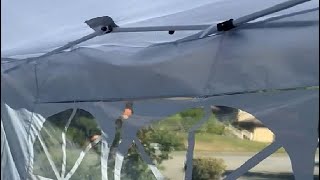 COBIZI 10x20 Pop Up Canopy Tent Heavy Duty with 6 Removable Sidewalls Review Easy set up with [upl. by Enirroc]