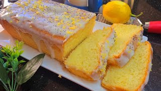 كيك الحامض🍋 هشيش وعالي ورطب👌بصلصة لذيذة😋 cake au citron [upl. by Ateloj]