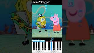 Peppa Pig trying to get a pizza from Spongebob BadMrYogurt Piano Tutorial [upl. by Spaulding]