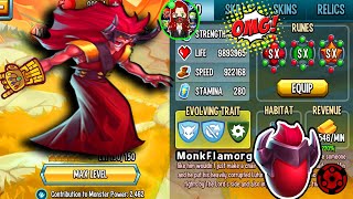 Monster Legends  Monk Flamorg Free Pvp monster Skills Stats Traits Leaked Barbatos Rex Weirdika [upl. by Aggi]