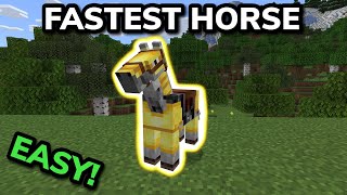 HOW TO GET THE FASTEST HORSE in Minecraft Bedrock MCPEXboxPS4Nintendo SwitchPC [upl. by Machos]