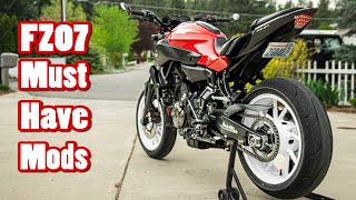 Yamaha FZMT07 MUST Have Mods  Mods I Still Want [upl. by Saimon]