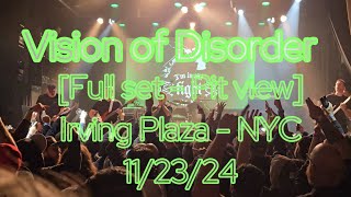 VOD  Vision Of Disorder live  Full set Lou Koller benefit show  Irving Plaza  NYC  112324 [upl. by Arakihc]