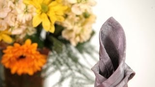 How to Fold a Napkin into a Candle  Napkin Folding [upl. by Lessirg]