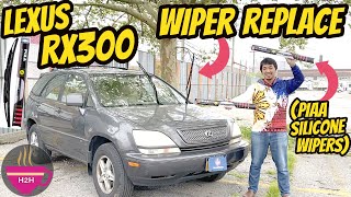 How to 2002 Lexus RX300 Wiper Blade Replace w PIAA Silicone Wipers [upl. by Enyahc]