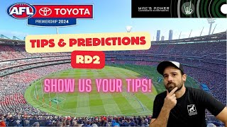 2024 AFL Premiership Season  Round 2  Tips amp Predictions [upl. by Eedyaj]