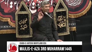 IdaraeJaferia MD  Majlis 3rd Muharram 1445 7212023  Dr Salman Turabi [upl. by Irollam]