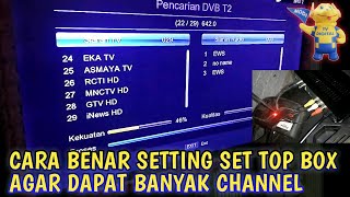 Cara Setting Set Top Box Dvbt2 [upl. by Otreblif]