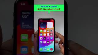 3 How to check the quotIMEI Numberquot of iPhone XXRXSXSmax iphone smartphone [upl. by Oshinski]