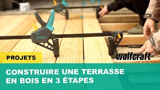 Comment poser soimême une terrasse en bois en 3 étapes  wolfcraft [upl. by Onida]