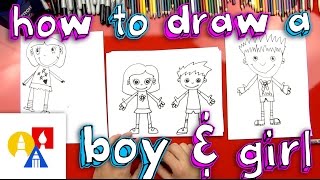 How To Draw A Boy And A Girl [upl. by Matelda]