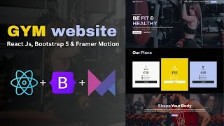 💪 React Gym Website using React Js Bootstrap 5 amp Framer Motion [upl. by Bunder]