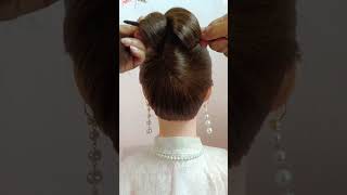 No hair ties needed for classic Chinese bun hairstyle hairstyle easyhairstyle hairbun hairupdo [upl. by Aven]