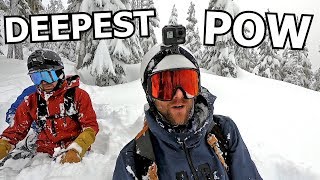 Deepest Powder Snowboarding of Life [upl. by Nyhagen]