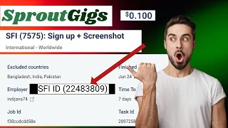 Sproutgigs Sign up Task  How To Complete the sign up Task on sproutgigs picoworkers online [upl. by Gyimah]