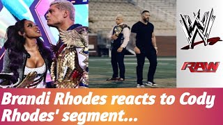 Brandi Rhodes reacts to Cody Rhodes segment with Roman Reigns ahead of WWE Bad Blood [upl. by Curtis]