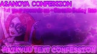 ASANOYA CONFESSION  haikyuu texts lyric prank  Girl put ur record ons [upl. by Swope]