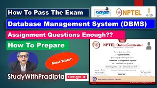 Database Management System NPTEL Exam Preparation 2024  How To Prepare For DBMS Final Exam NPTEL [upl. by Potter]