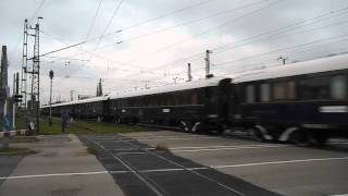 Taurus 470 003 with the Orient Express VSOE passes via Győr 25 10 2014 [upl. by Asiul]