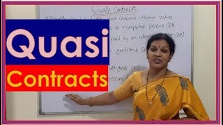 quotQuasi Contracts amp Its Featuresquot  The Most Important Topic Law Subject By DrDevika Bhatnagar [upl. by Driskill]