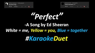 Ed Sheeran  Perfect Karaoke Duet Version  Sing With Me  Female Key [upl. by Atimed]